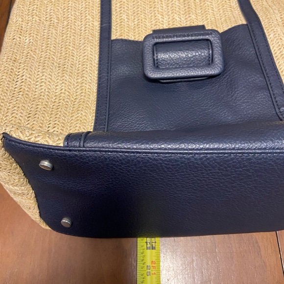 French Connection Lucia Straw Double Handle Tote Bag - Picture 6 of 15